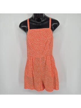 Old Navy Coral And Cream Floral Cami Romper Women's Size XS Playsuit